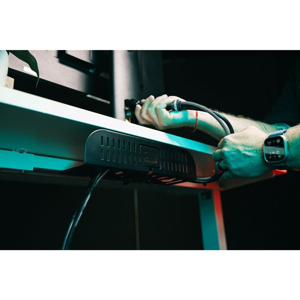 Gator Frameworks Metal Cable Management System Under Desk with 1" Spaced Slots - Picture 4 of 5